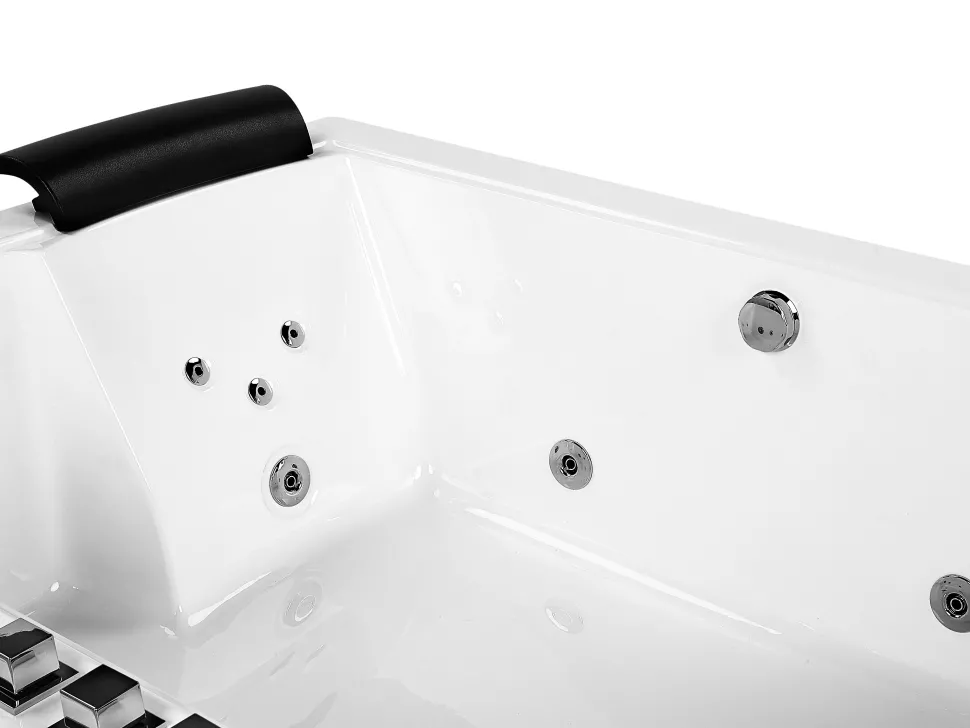 Banheira De Hidromassagem Em Acrilico Branco Com Led 183 X 142 Cm Salamanca