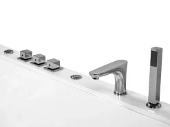 Banheira De Hidromassagem Em Acrilico Branco Com Led 183 X 142 Cm Salamanca