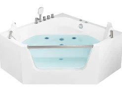 Banheira De Hidromassagem De Canto Em Acrilico Branco 135 X 135 Cm Cantalla