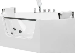 Banheira De Hidromassagem De Canto Em Acrilico Branco 135 X 135 Cm Cantalla
