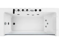 Banheira De Hidromassagem De Canto Versao A Direita Em Acrilico Branco 170 X 80 Cm Puquio