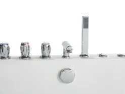 Banheira De Hidromassagem Em Acrilico Branco Com Led 174 X 79 Cm Samana