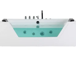 Banheira De Hidromassagem Em Acrilico Branco Com Led 174 X 79 Cm Samana