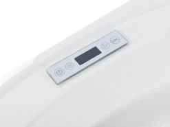 Banheira De Hidromassagem De Canto Em Acrilico Branco Com Led E Coluna Bluetooth 150 X 114 Cm Milano