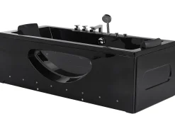 Banheira De Hidromassagem Em Acrilico Preto Com Led 170 X 80 Cm Hawes