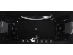 Banheira De Hidromassagem Em Acrilico Preto Com Led 170 X 80 Cm Hawes