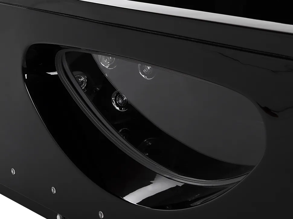 Banheira De Hidromassagem Em Acrilico Preto Com Led 170 X 80 Cm Hawes