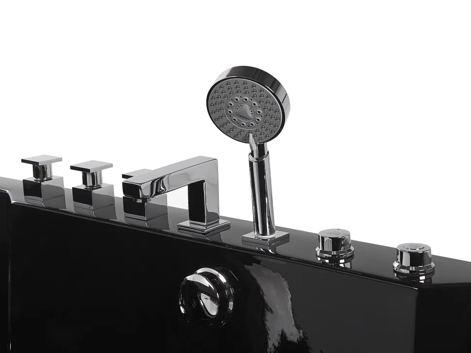 Banheira De Hidromassagem Em Acrilico Preto Com Led 170 X 80 Cm Hawes