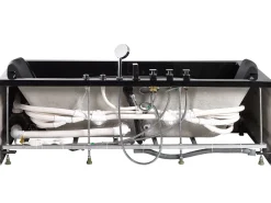 Banheira De Hidromassagem Em Acrilico Preto Com Led 170 X 80 Cm Hawes