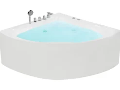 Banheira De Hidromassagem De Canto Em Acrilico Branco 133 X 133 Cm Islita