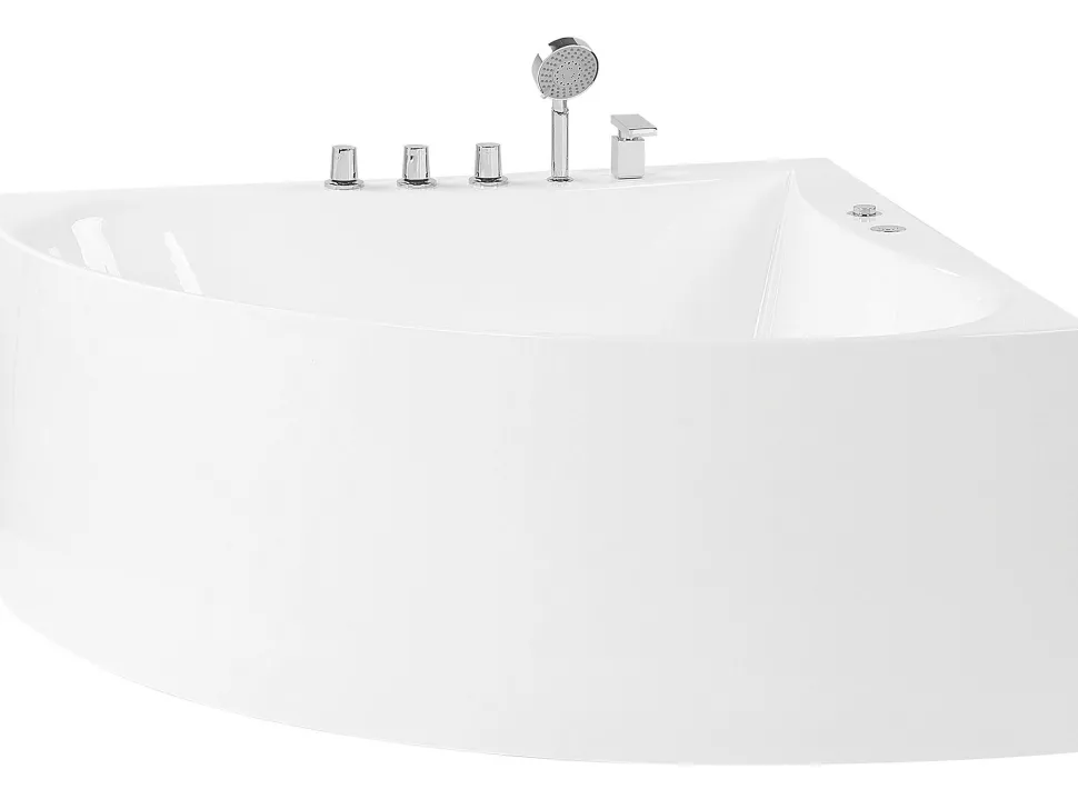 Banheira De Hidromassagem De Canto Em Acrilico Branco 133 X 133 Cm Islita