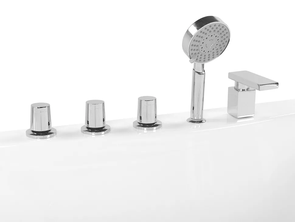 Banheira De Hidromassagem De Canto Em Acrilico Branco 133 X 133 Cm Islita