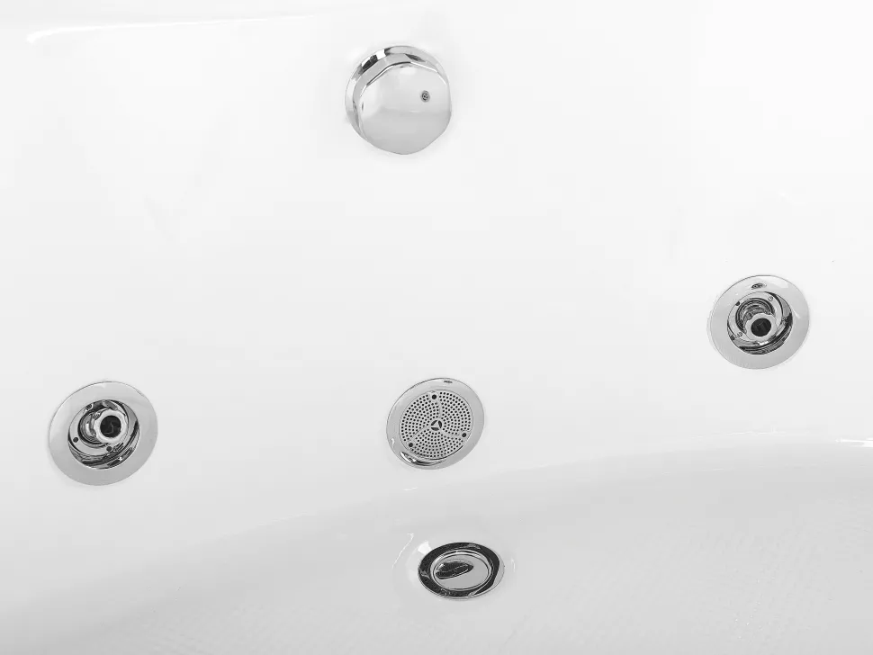 Banheira De Hidromassagem De Canto Em Acrilico Branco 133 X 133 Cm Islita