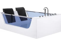 Banheira De Hidromassagem Em Acrilico Branco Com Led 180 X 120 Cm Curacao