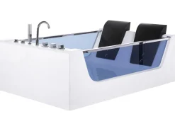 Banheira De Hidromassagem Em Acrilico Branco Com Led 180 X 120 Cm Curacao
