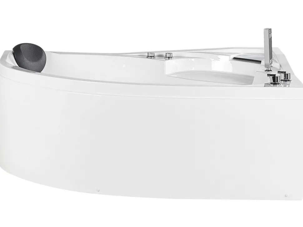 Banheira De Hidromassagem De Canto A Esquerda Com Led Em Branco Neiva