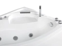Banheira De Hidromassagem De Canto A Esquerda Com Led Em Branco Neiva