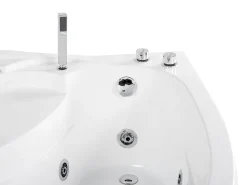 Banheira De Hidromassagem De Canto A Esquerda Com Led Em Branco Neiva