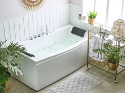 Banheira De Hidromassagem Em Acrilico Branco Com Led 173 X 82 Cm Moor