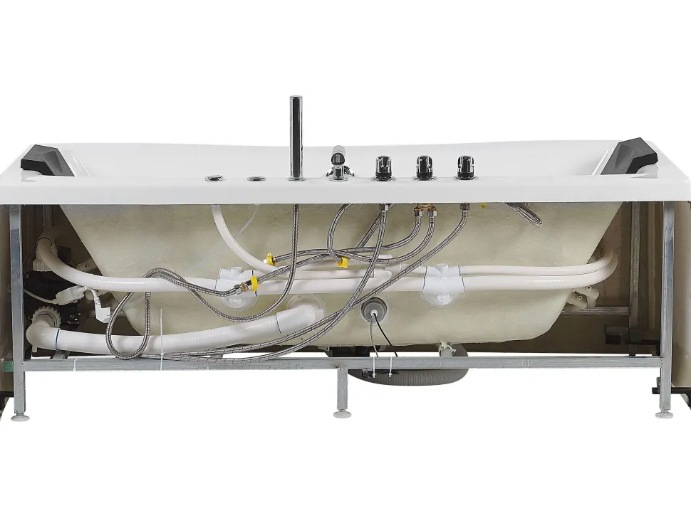 Banheira De Hidromassagem Em Acrilico Branco Com Led 173 X 82 Cm Moor