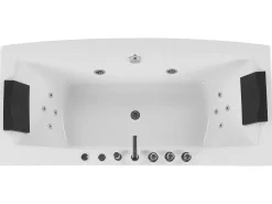 Banheira De Hidromassagem Em Acrilico Branco Com Led 173 X 82 Cm Moor