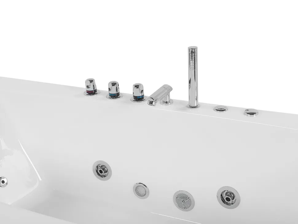Banheira De Hidromassagem Em Acrilico Branco Com Led 173 X 82 Cm Moor