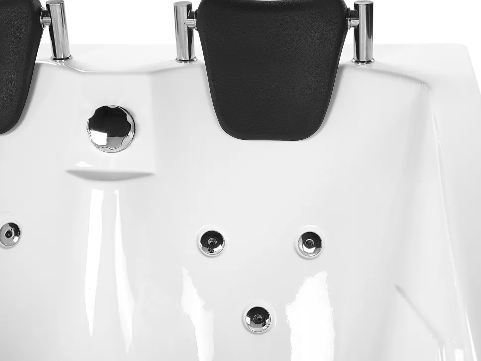 Banheira De Hidromassagem De Canto Direito Em Acrilico Branco Com Led 180 X 120 Cm Calama