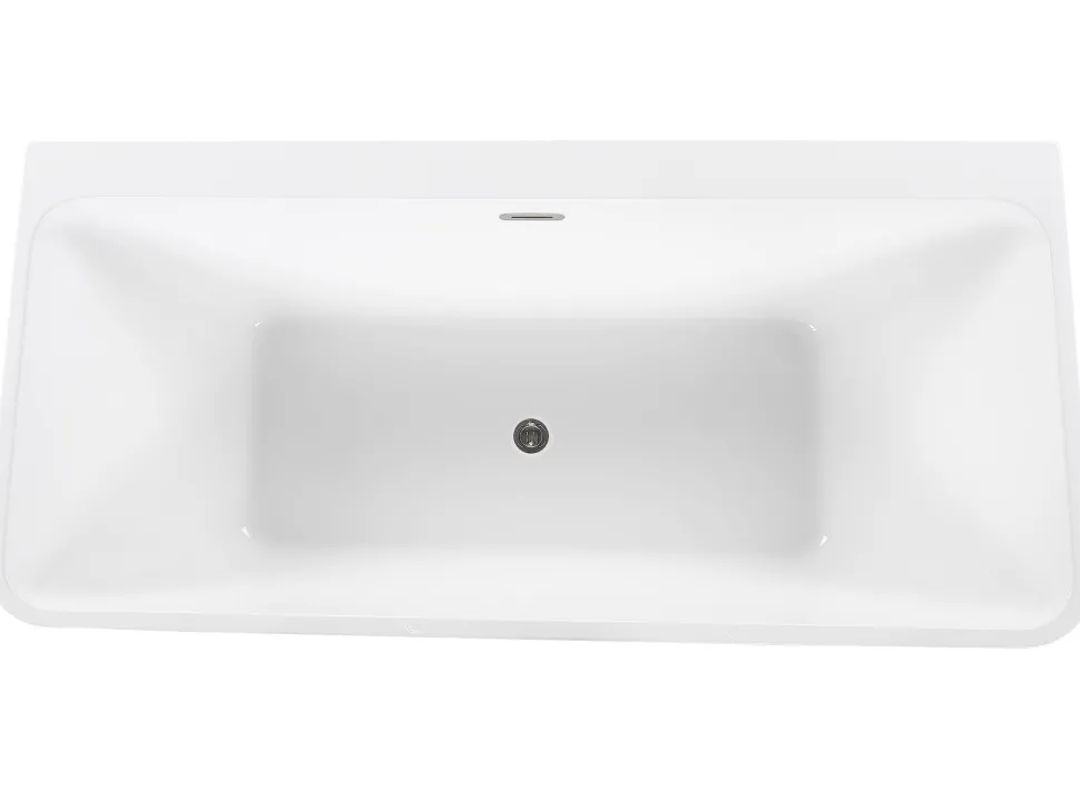 Banheira Para Parede Em Acrilico Branco 170 X 80 Cm Hassel