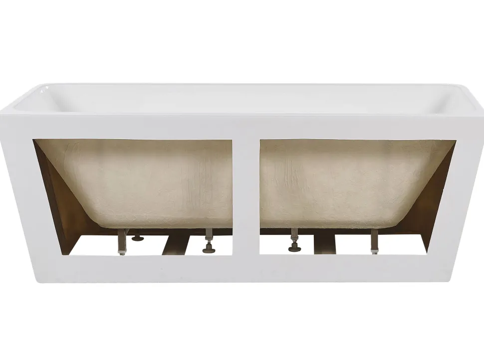 Banheira Para Parede Em Acrilico Branco 170 X 80 Cm Hassel