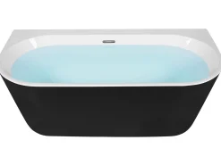 Banheira Para Parede Em Acrilico Preto 170 X 80 Cm Harvey