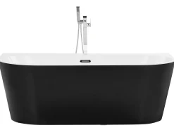 Banheira Para Parede Em Acrilico Preto 170 X 80 Cm Harvey