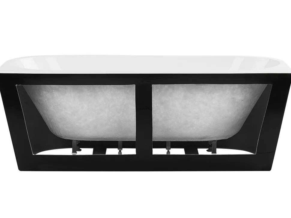 Banheira Para Parede Em Acrilico Preto 170 X 80 Cm Harvey