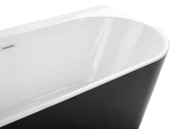 Banheira Para Parede Em Acrilico Preto 170 X 80 Cm Harvey