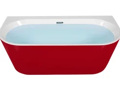 Banheira Para Parede Em Acrilico Vermelho 170 X 80 Cm Harvey