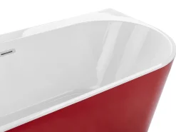 Banheira Para Parede Em Acrilico Vermelho 170 X 80 Cm Harvey