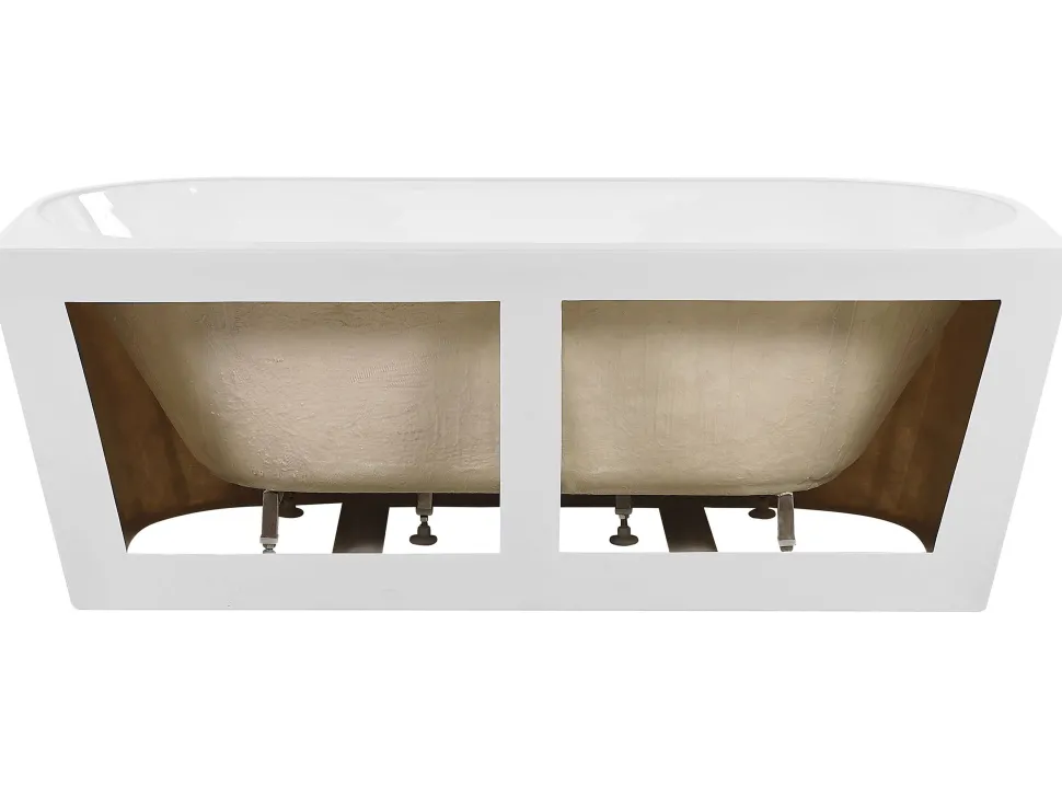 Banheira Para Parede Em Acrilico Branco 170 X 80 Cm Harvey