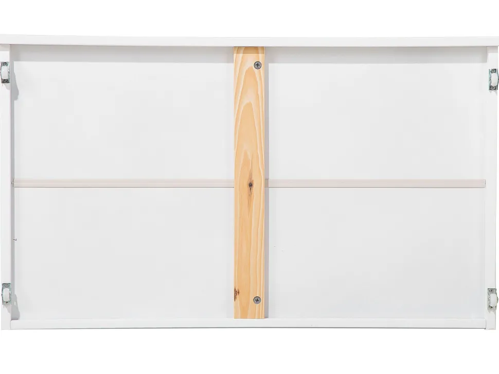 Beliche Com Gavetas Em Madeira De Pinho Branco 90 X 200 Cm Revin