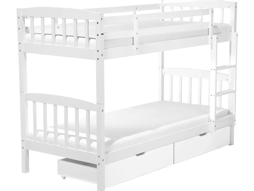 Beliche Com Gavetas Em Madeira De Pinho Branco 90 X 200 Cm Revin