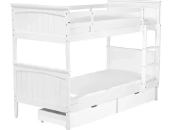 Beliche Com Gavetas Em Madeira De Pinho Branca 90 X 200 Cm Radon