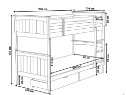 Beliche Em Madeira De Pinho Castanha Clara 90 X 200 Cm Radon