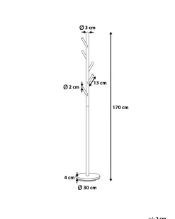 Bengaleiro Em Metal Branco 170 Cm Albin