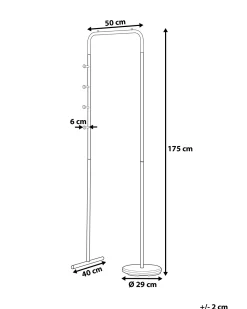 Bengaleiro Em Metal Branco 175 Cm Benton