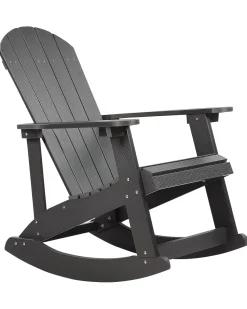 Cadeira De Baloico De Jardim Cinzenta Escura Adirondack