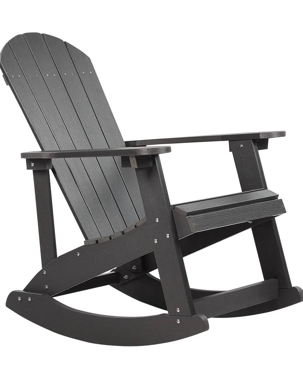 Cadeira De Baloico De Jardim Cinzenta Escura Adirondack