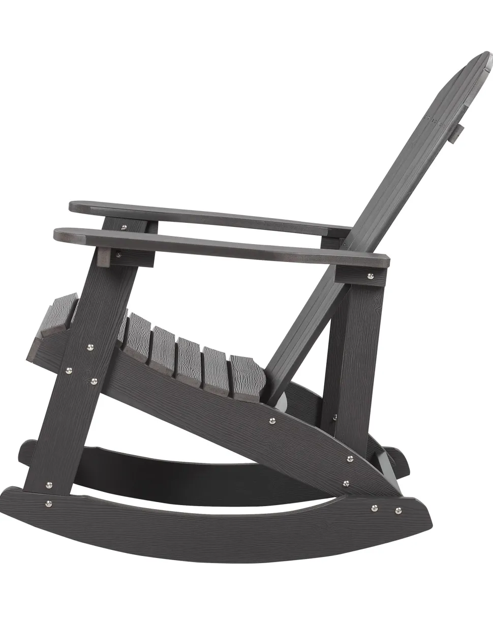 Cadeira De Baloico De Jardim Cinzenta Escura Adirondack