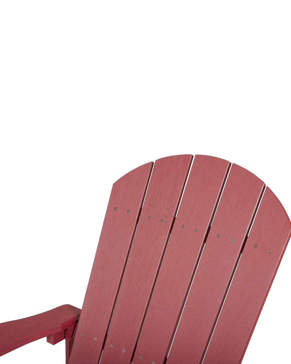 Cadeira De Baloico De Jardim Vermelha Adirondack