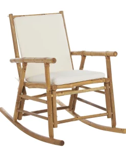 Cadeira De Baloico Em Bambu Cor Natural E Branco Frigole