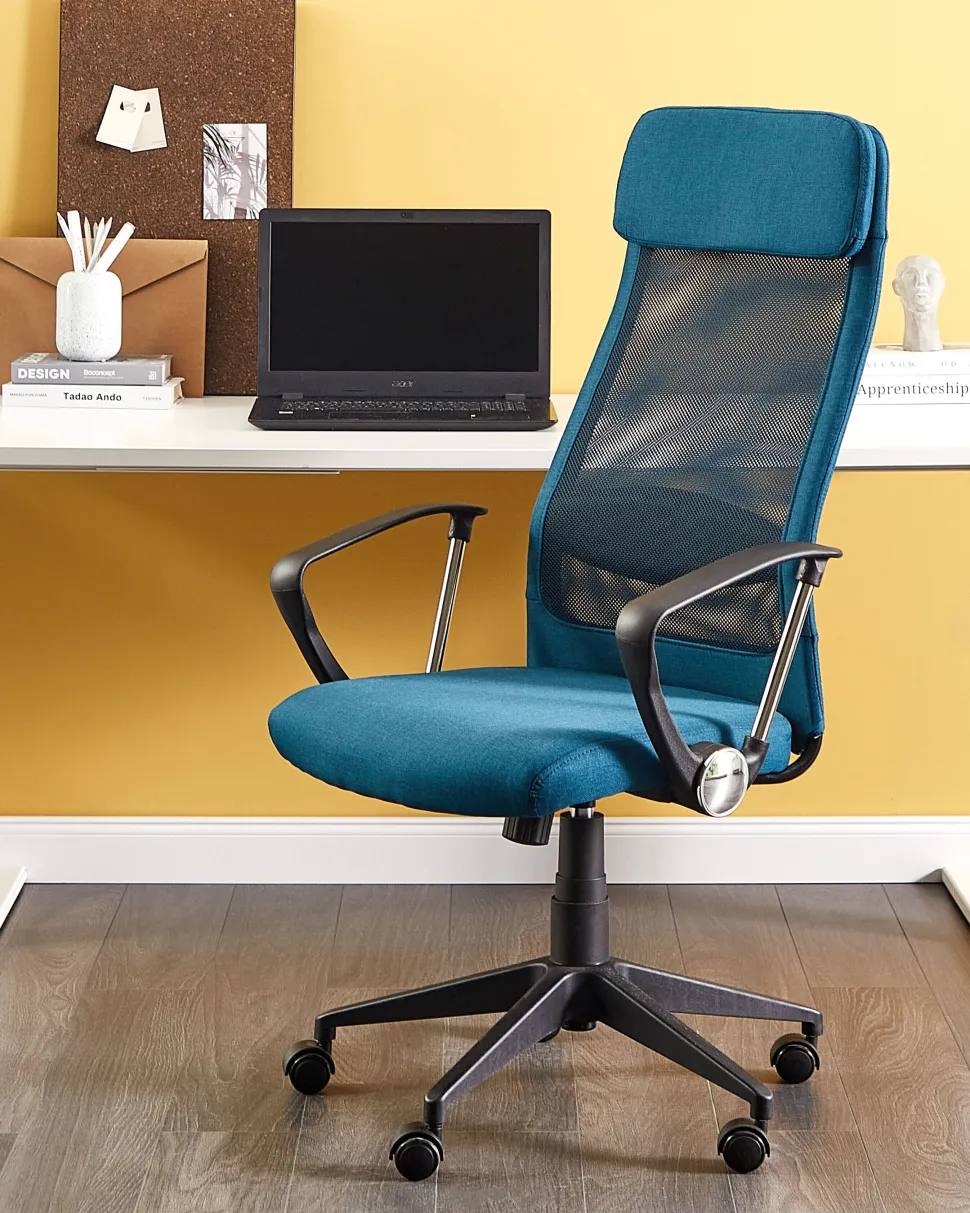 Cadeira De Escritorio Azul Escura Pioneer