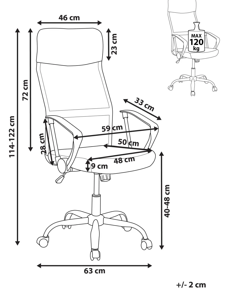 Cadeira De Escritorio Azul Design
