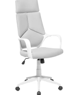 Cadeira De Escritorio Branca E Cinzenta Delight